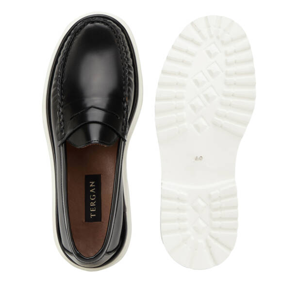 Siyah Hakiki Deri Erkek Loafer - E26I1AY57724-F44 - 6