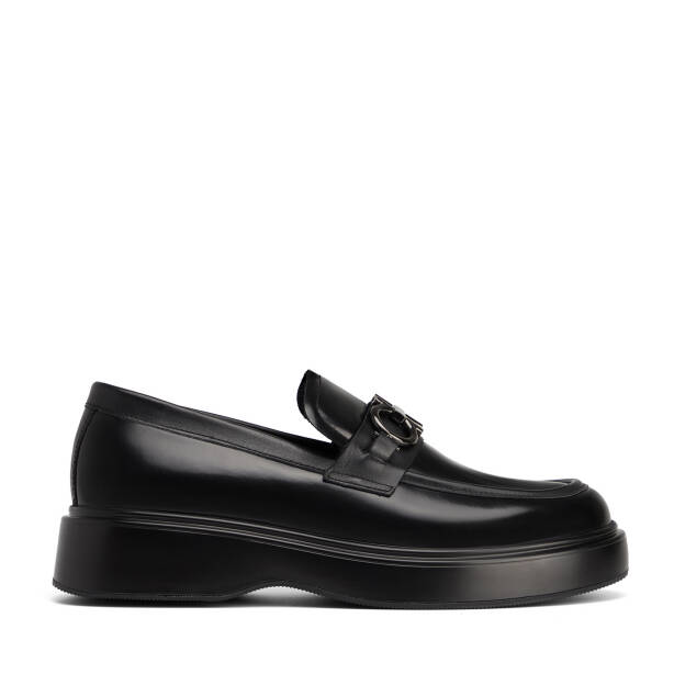 Siyah Hakiki Deri Erkek Loafer - E26S1AY57820-A35 - 1