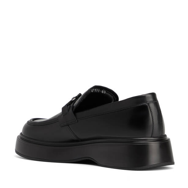 Siyah Hakiki Deri Erkek Loafer - E26S1AY57820-A35 - 4