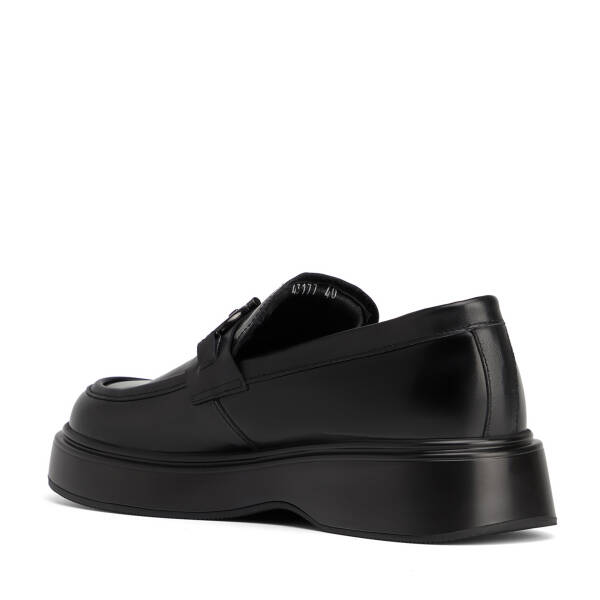 Siyah Hakiki Deri Erkek Loafer - E26S1AY57820-A35 - 4