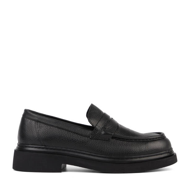 Siyah Hakiki Deri Erkek Loafer - E26S1AY57958-A41 - 1