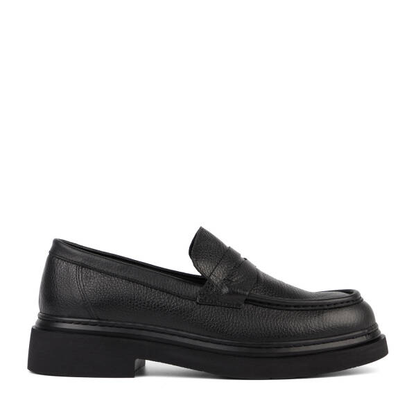 Siyah Hakiki Deri Erkek Loafer - E26S1AY57958-A41 - 1