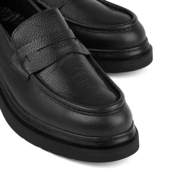 Siyah Hakiki Deri Erkek Loafer - E26S1AY57958-A41 - 3