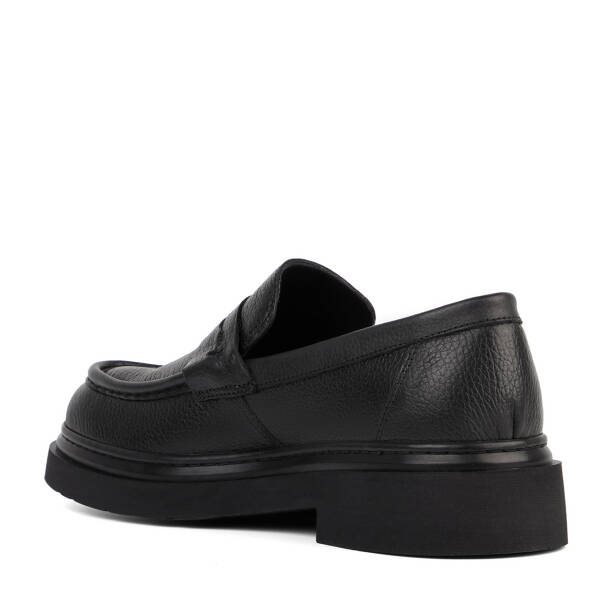 Siyah Hakiki Deri Erkek Loafer - E26S1AY57958-A41 - 4