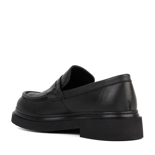 Siyah Hakiki Deri Erkek Loafer - E26S1AY57958-A41 - 4