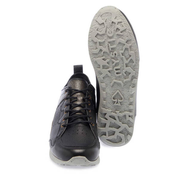 Siyah Hakiki Deri Erkek Sneaker - E24I1AY56756-A23 - Tergan