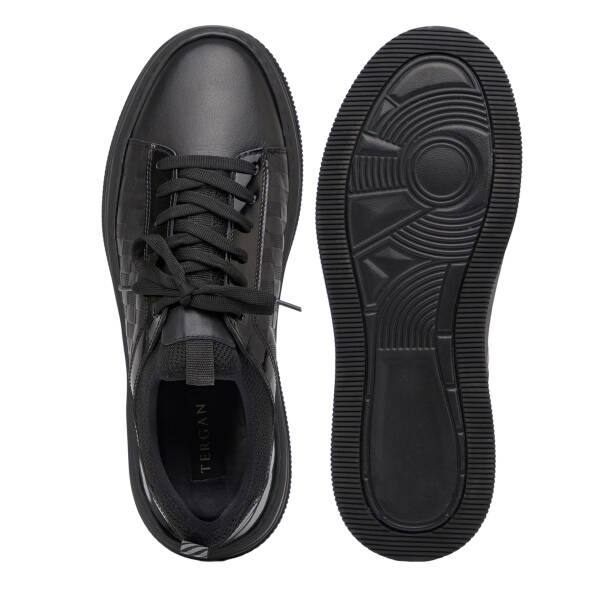 Siyah Hakiki Deri Erkek Sneaker - E25I1AY57191-A23 - 6