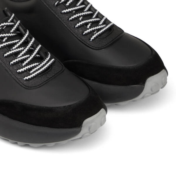 Siyah Hakiki Deri Erkek Sneaker - E25I1AY57193-A23 - 3