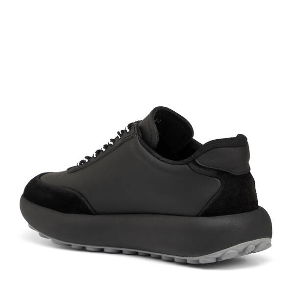 Siyah Hakiki Deri Erkek Sneaker - E25I1AY57193-A23 - 4