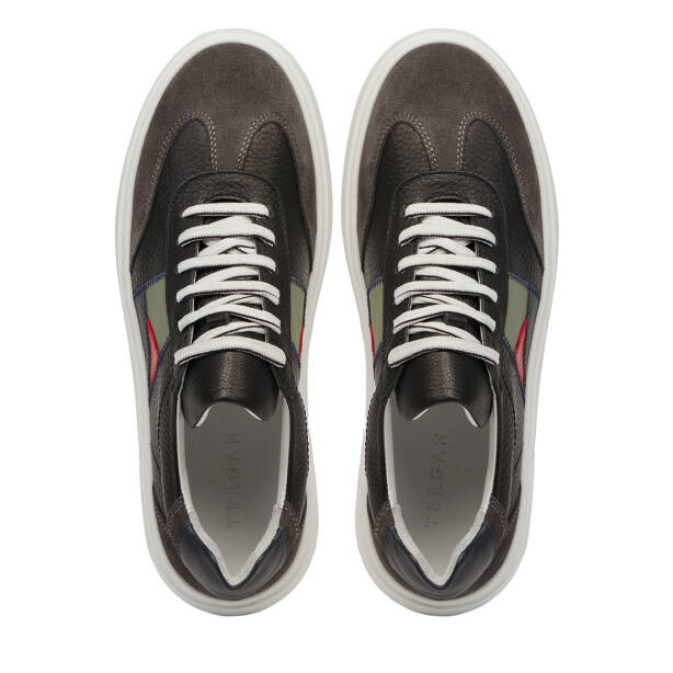 Siyah Hakiki Deri Erkek Sneaker - E25I1AY57310-A41 - 5