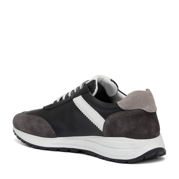 Siyah Hakiki Deri Erkek Sneaker - E25I1AY57311-A23 - 4
