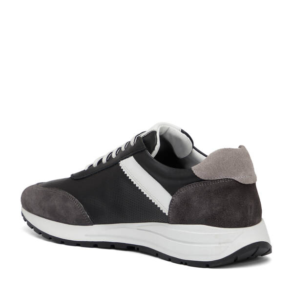 Siyah Hakiki Deri Erkek Sneaker - E25I1AY57311-A23 - 4
