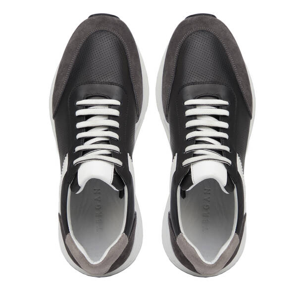 Siyah Hakiki Deri Erkek Sneaker - E25I1AY57311-A23 - 5