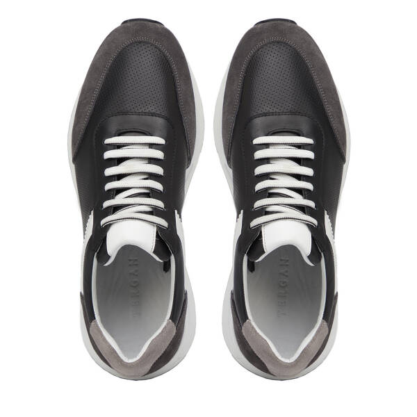 Siyah Hakiki Deri Erkek Sneaker - E25I1AY57311-A23 - 5