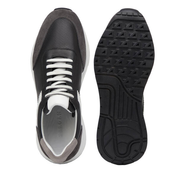 Siyah Hakiki Deri Erkek Sneaker - E25I1AY57311-A23 - 6