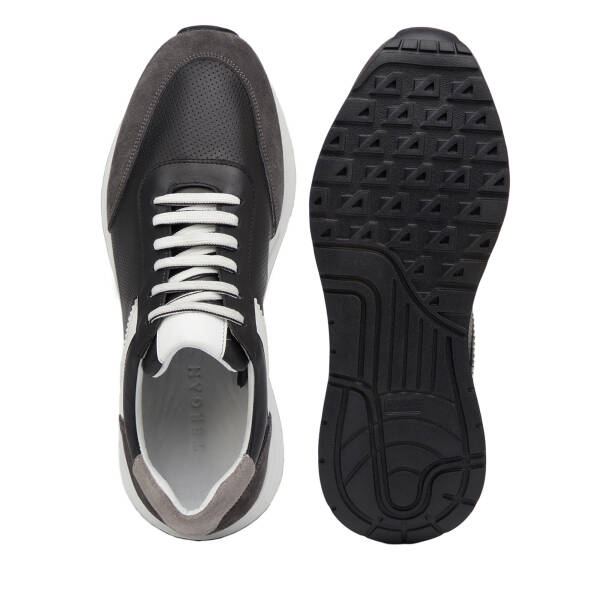 Siyah Hakiki Deri Erkek Sneaker - E25I1AY57311-A23 - 6