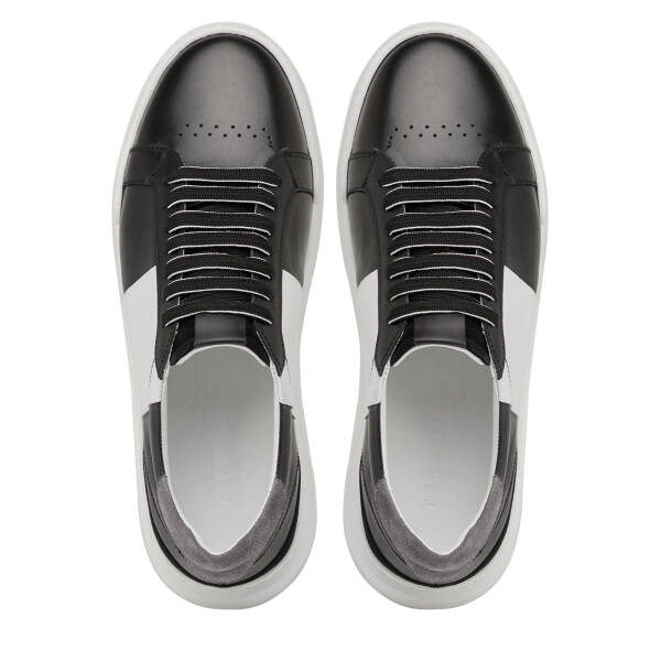 Siyah Hakiki Deri Erkek Sneaker - E25I1AY57312-A23 - 5