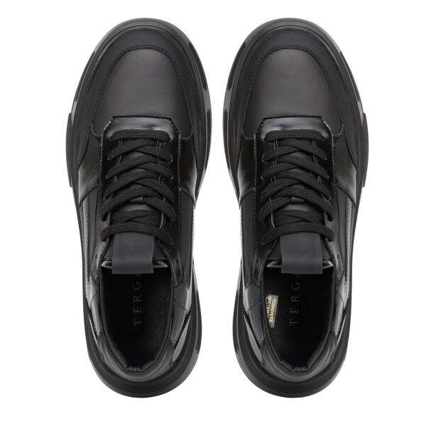 Siyah Hakiki Deri Erkek Sneaker - E25S1AY57391-A23 - 5
