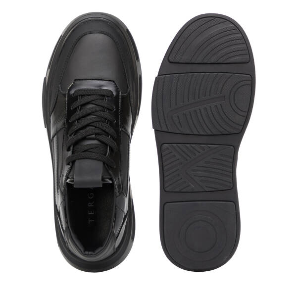 Siyah Hakiki Deri Erkek Sneaker - E25S1AY57391-A23 - 6