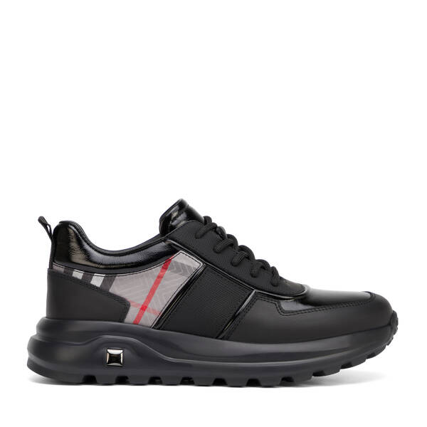 Siyah Hakiki Deri Erkek Sneaker - E25S1AY57395-A23 - 1