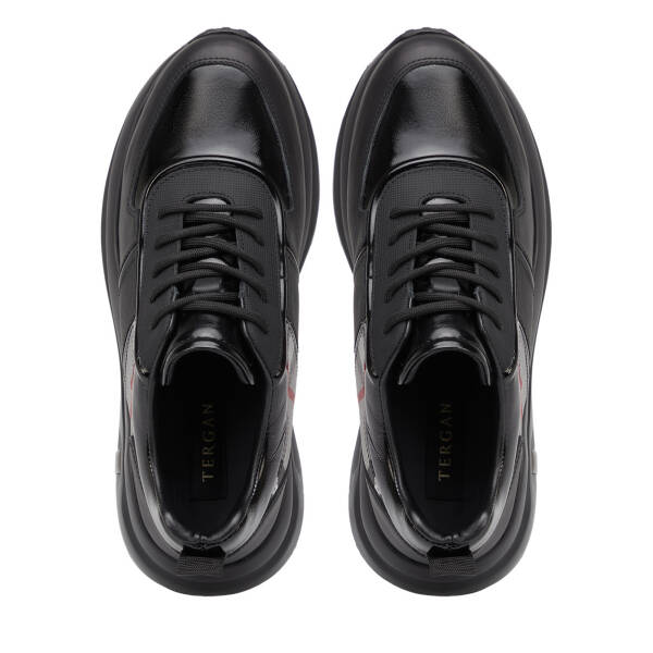 Siyah Hakiki Deri Erkek Sneaker - E25S1AY57395-A23 - 5