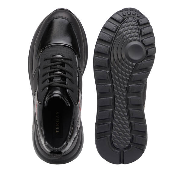 Siyah Hakiki Deri Erkek Sneaker - E25S1AY57395-A23 - 6