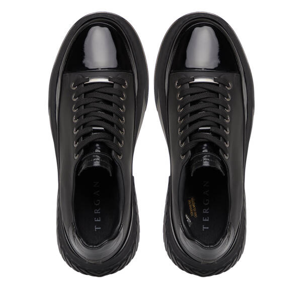Siyah Hakiki Deri Erkek Sneaker - E25S1AY57396-A23 - 5