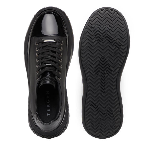 Siyah Hakiki Deri Erkek Sneaker - E25S1AY57396-A23 - 6