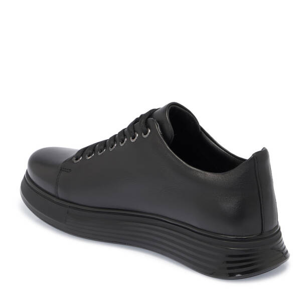 Siyah Hakiki Deri Erkek Sneaker - E26I1AY57583-A23 - 2