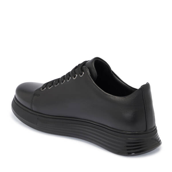 Siyah Hakiki Deri Erkek Sneaker - E26I1AY57583-A23 - 2