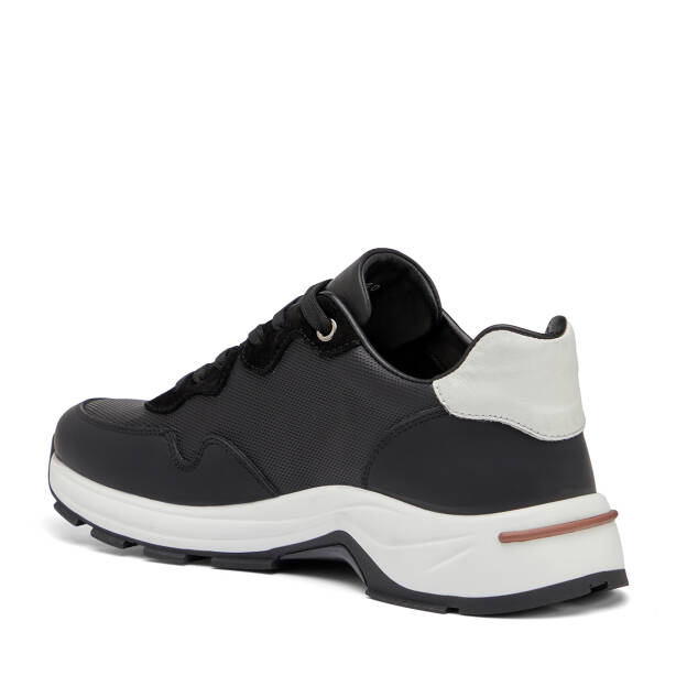 Siyah Hakiki Deri Erkek Sneaker - E26I1AY57584-J0U - 4