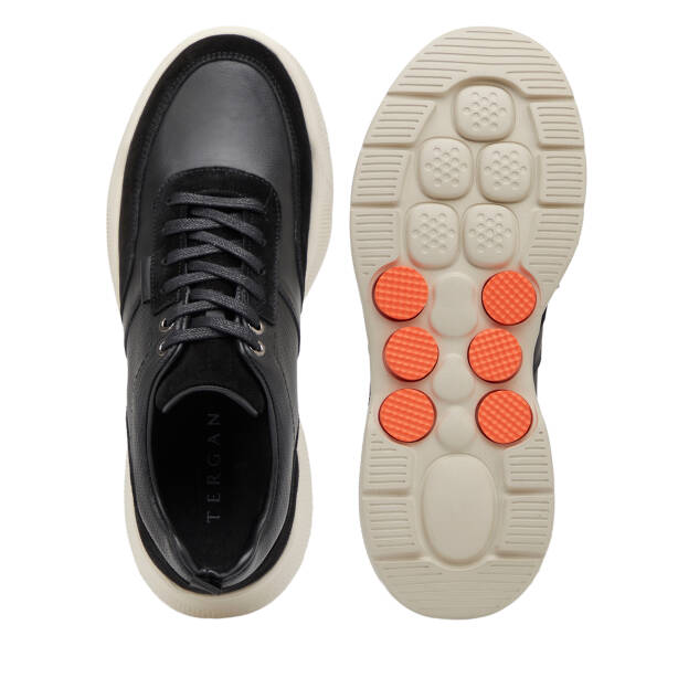 Siyah Hakiki Deri Erkek Sneaker - E26I1AY57585-W19 - 6