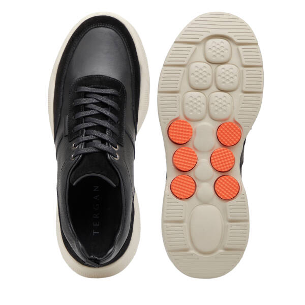 Siyah Hakiki Deri Erkek Sneaker - E26I1AY57585-W19 - 6