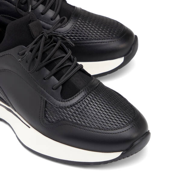 Siyah Hakiki Deri Erkek Sneaker - E26I1AY57587-A23 - 3