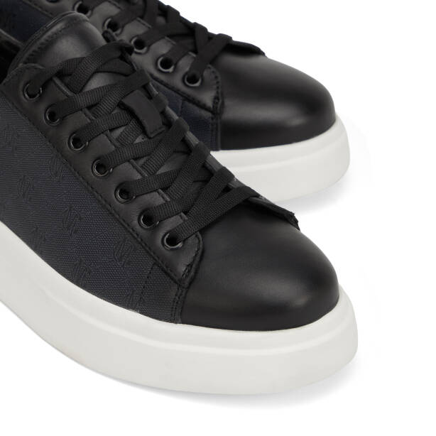 Siyah Hakiki Deri Erkek Sneaker - E26I1AY57592-A23 - 3