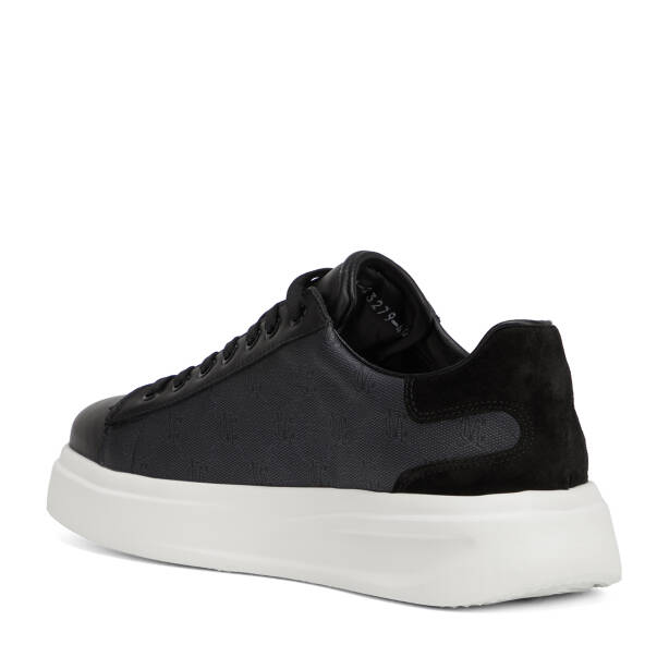 Siyah Hakiki Deri Erkek Sneaker - E26I1AY57592-A23 - 4