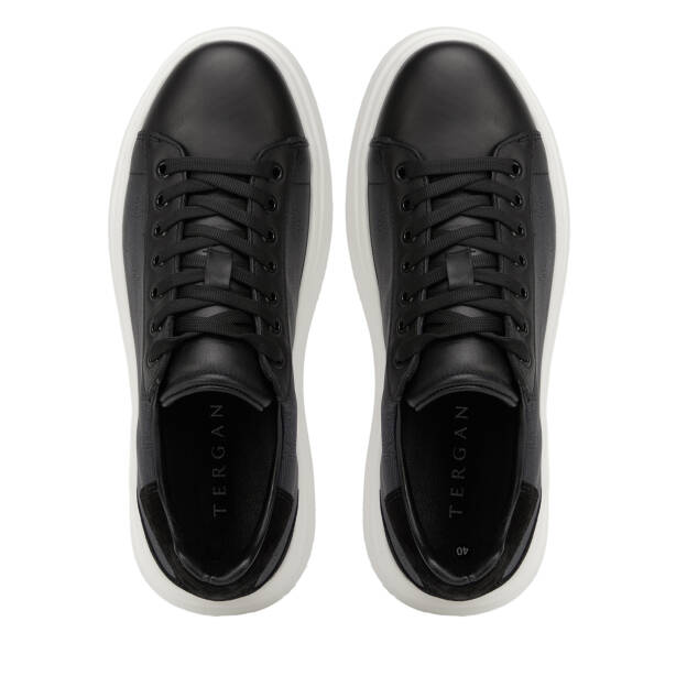 Siyah Hakiki Deri Erkek Sneaker - E26I1AY57592-A23 - 5