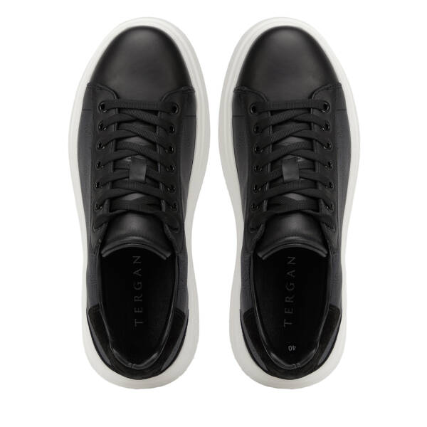 Siyah Hakiki Deri Erkek Sneaker - E26I1AY57592-A23 - 5