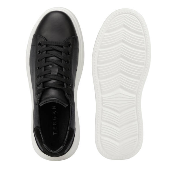 Siyah Hakiki Deri Erkek Sneaker - E26I1AY57592-A23 - 6
