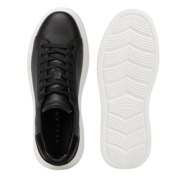 Siyah Hakiki Deri Erkek Sneaker - E26I1AY57592-A23 - 6