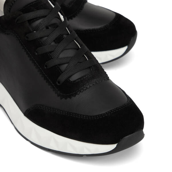 Siyah Hakiki Deri Erkek Sneaker - E26I1AY57593-W19 - 3