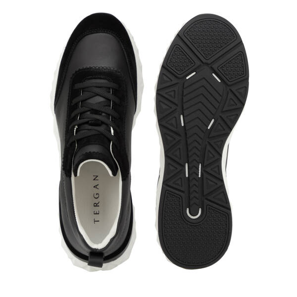 Siyah Hakiki Deri Erkek Sneaker - E26I1AY57593-W19 - 6