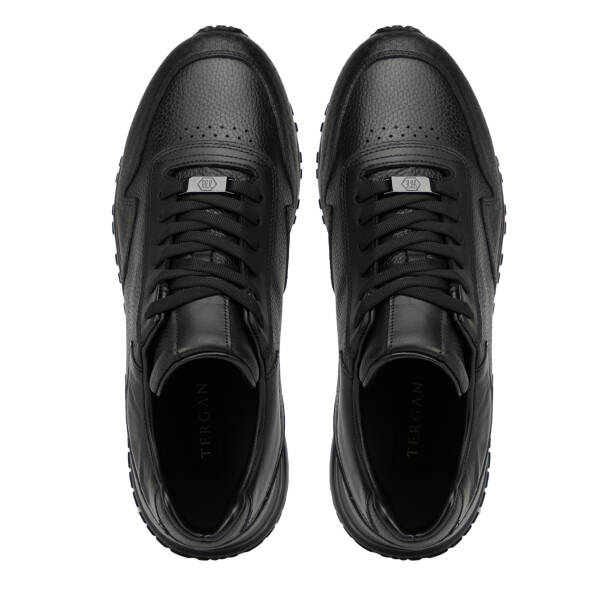 Siyah Hakiki Deri Erkek Sneaker - E26I1AY57597-A23 - 5