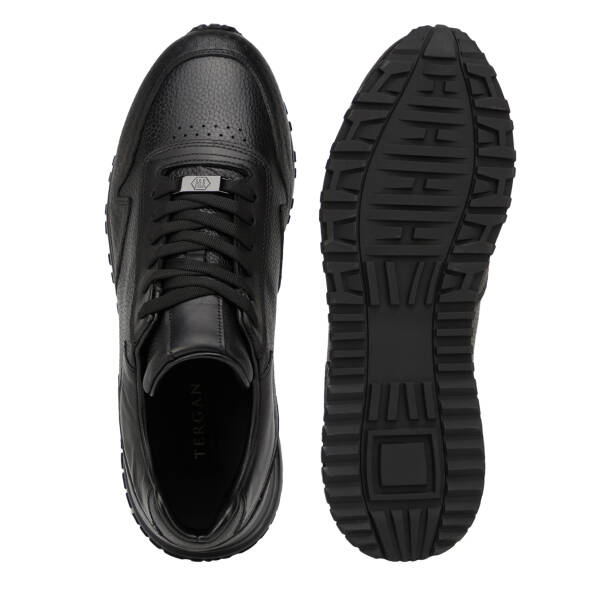 Siyah Hakiki Deri Erkek Sneaker - E26I1AY57597-A23 - 6