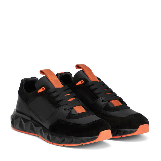 Siyah Hakiki Deri Erkek Sneaker - E26I1AY57599-W19 - 2