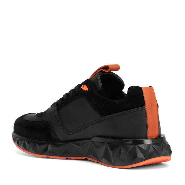 Siyah Hakiki Deri Erkek Sneaker - E26I1AY57599-W19 - 4