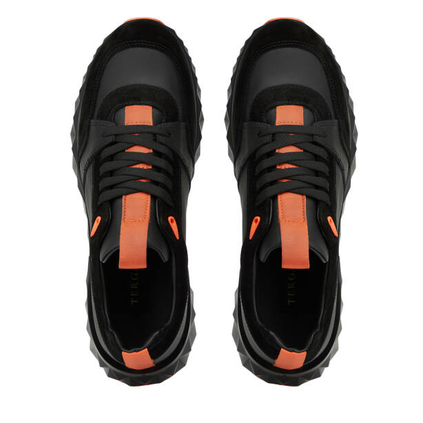 Siyah Hakiki Deri Erkek Sneaker - E26I1AY57599-W19 - 5