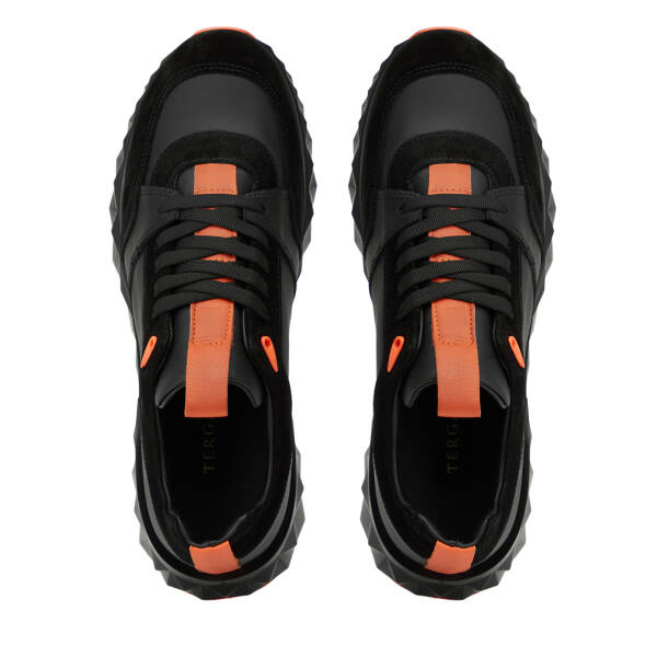 Siyah Hakiki Deri Erkek Sneaker - E26I1AY57599-W19 - 5