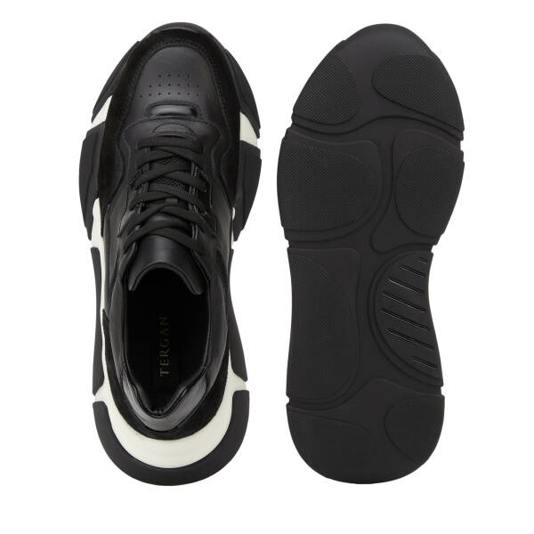 Siyah Hakiki Deri Erkek Sneaker - E26I1AY57600-W19 - 6