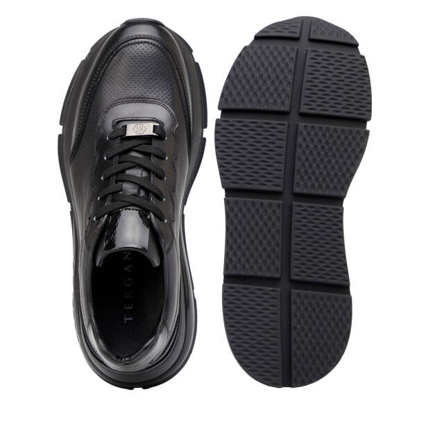 Siyah Hakiki Deri Erkek Sneaker - E26I1AY57601-A23 - 6